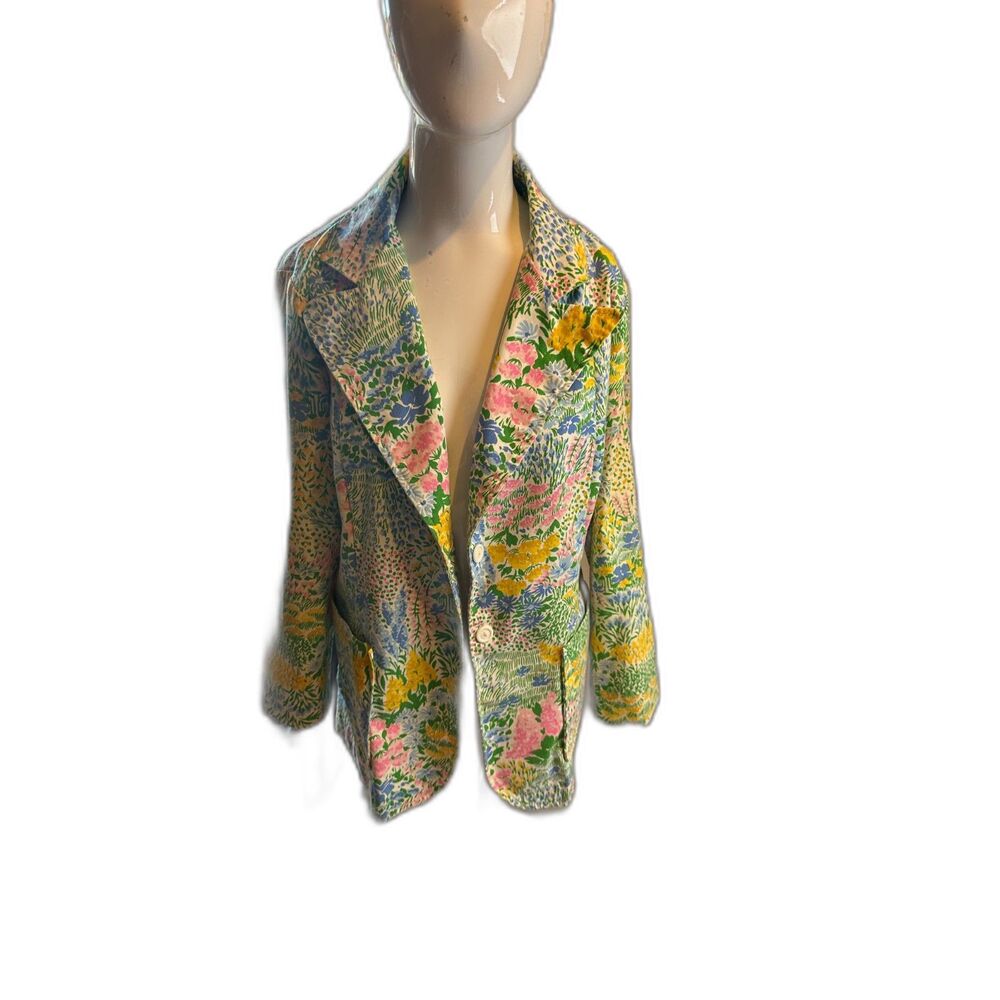 BeeLine Fashion Jacket for Women Sz S/M Cotton Blend Floral Vintage 70's AS IS